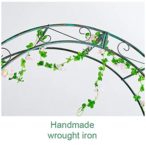 SYLJ Rosenbogen, 220 x 122 x 40 cm Torbogen aus Eisen, Wetterfeste Rankhilfe freistehend, Pergola für Kletterpflanzen… – Bild 5