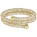 Swarovski Crystaldust Double Bangle Bracelet, Golden Crystal - Small