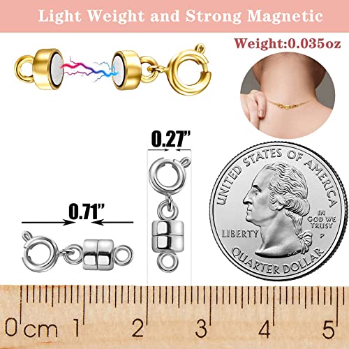 Dailyacc Necklace Clasps and Closures Safety 14 K Gold and