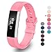 GreenInsync for Alta HR Band, Fitbit Alta HR Replacement Band Small Accessory Watch Buckle Wristbands for Fitbit Alta/Fitbit Alta HR Strap Bracelets W/Same Color Metal Clasp and Fastener (Pink)