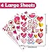 Ivenf Valentines Day Decorations Heart Window Clings Decor, Kids School Home Office Large Valentines Hearts Accessories Birthday Party Supplies Gifts, 4 Sheet 70pcs