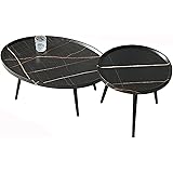PAASHE Coffee Table Home Décor Furniture Set of 2/ Nesting Table, Round Sofa Side Table/Snack Table, (Color : D)