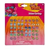 Dreamworks Trolls Poppy Sticker Earrings 24 Pair Girls Dress Up Accessory