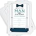 Printed Party Baby Shower Invitations and Envelopes, Little Man, Set of 25
