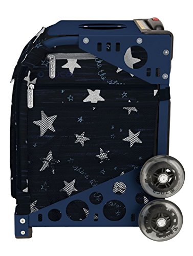 Zuca Shine like the Stars Sport Insert Bag and Navy Frame with Flashing Wheels