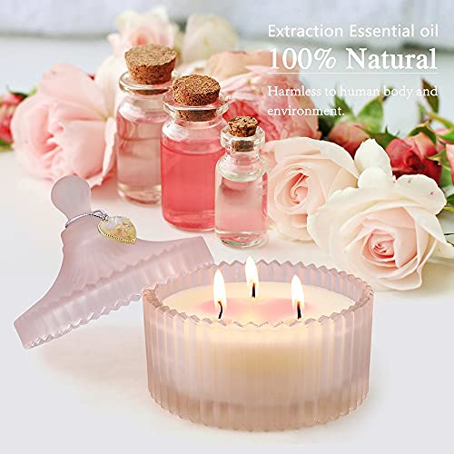 AWEIE Scented Candles for Home Scented, 3 Wick Romantic Candles Aromatherapy Candle Gift for Women, 100% Soy Wax Candles for Home Scented,55 Hours Long Burning 7.1Oz