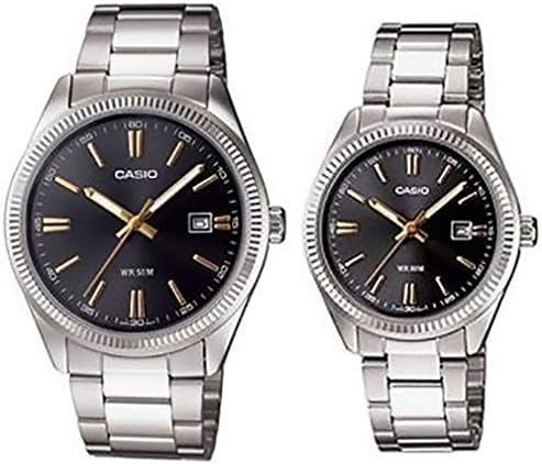 Casio His Her Black Dial Stainless Steel Band Couple Watch Mtp Ltp 1302d 1a2 Buy Online At Best Price In Ksa Souq Is Now Amazon Sa