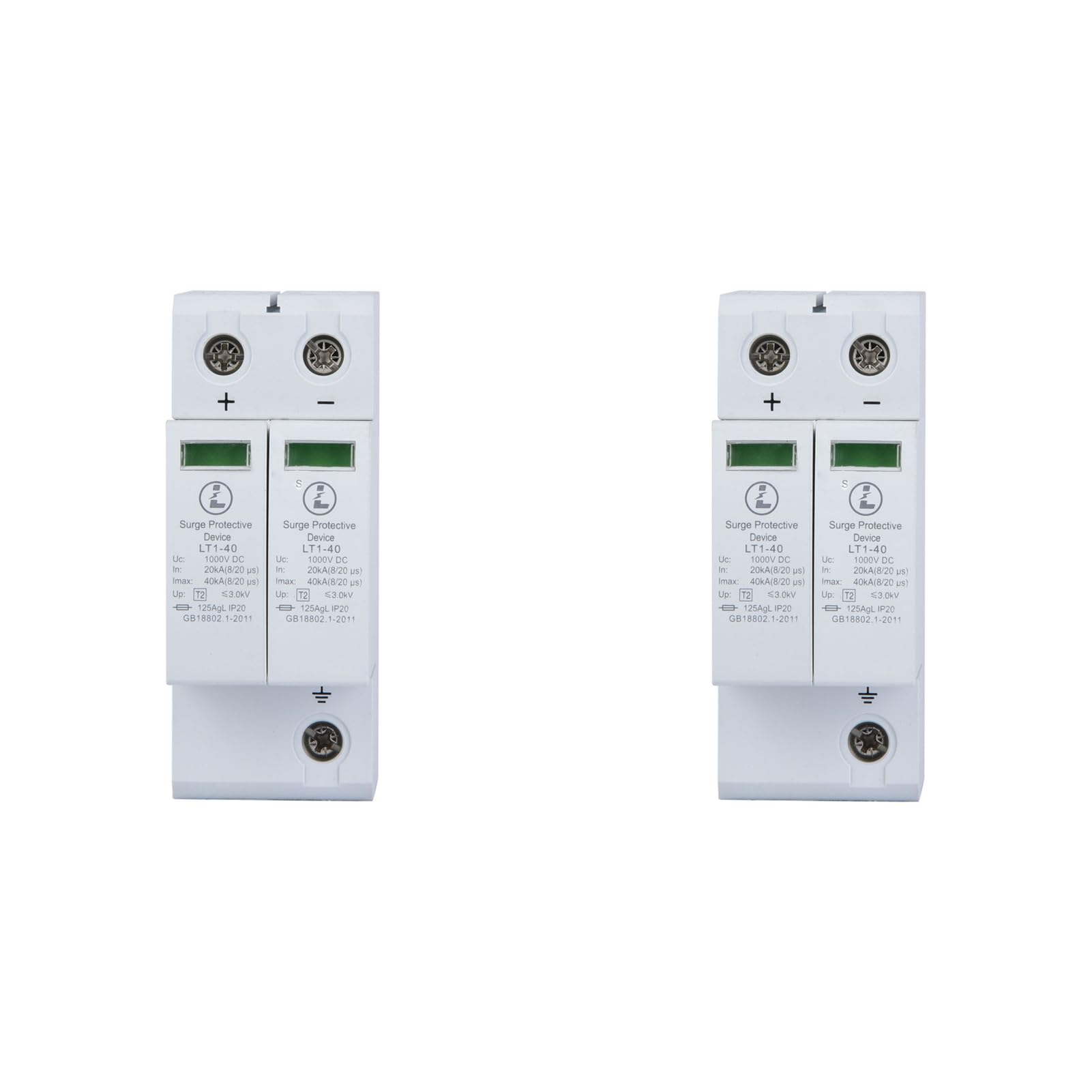 Photo 1 of 2P Surging Protective Device 2Pcs Voltage Arrester Device, DC Photovoltaic Protector Home House Surging Protector for Home Commercial