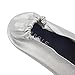 Juvale Ballerina Shoes, Foldable Ballet Flats (Silver, US 8.5-9.5)