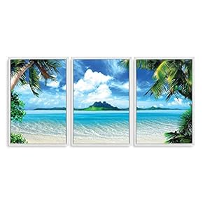 3 Piece Framed Canvas Wall Art for Living Room, Bedroom Scenery Theme Canvas Prints for Home Decoration Ready to Hang - 16"x24"x3 Panels