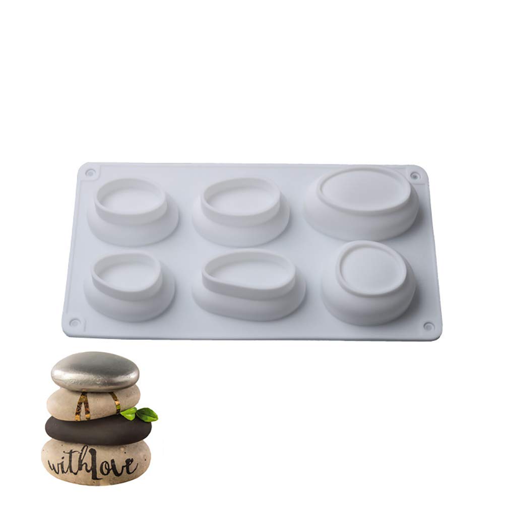 Macabolo Cake Mould, 3D Cobblestone Shaped Silicone Baking Mould Pastry Fondant Chocolate Decoration Mould Dessert Making Tool