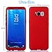 REDELEPHAN Compatible with Galaxy S8 Case，Full Body Protection Ultra-Thin Hard PC Case with A Soft HD Screen Protector Anti Scratch Cover for Galaxy S8 (Red)