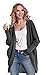 Glamour Empire. Womens Warm Buttonless Cardigan Chunky Textured Knit. 323 (Graphite, ONE SIZE US 8/10/12)