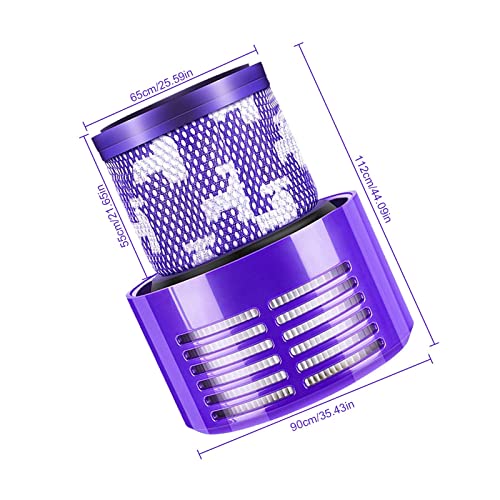 2 Pack Filter for Dyson V10, Washable Replacement Filter for Dyson V10 Absolute Cyclone Series Animal Total Clean Vacuum Cleaner SV12 Replace By # DY-969082-01