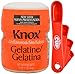 Knox Unflavored Gelatine, 16 oz (Pack of 1) with By The Cup Swivel Measuring Spoons
