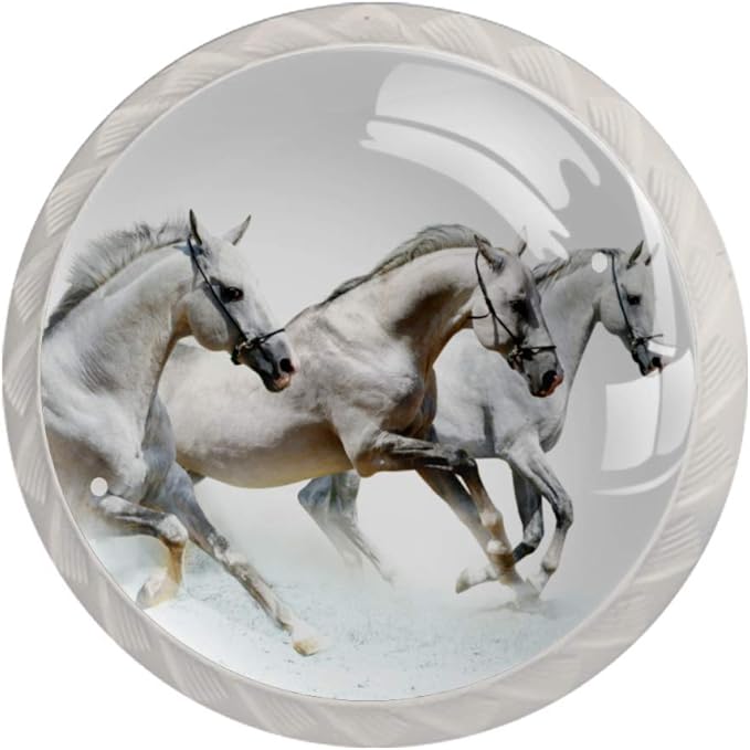 Pomo de cajones de tocador Caballo blanco del desierto Perillas de