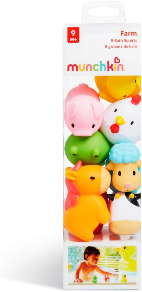munchkin farm animal bath toys