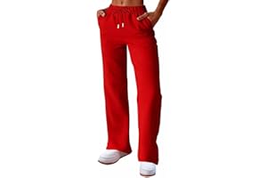 Sweatpants for Women Elastic High Waist Joggers 2025 Trendy Baggy Wide Leg Jogging Pants with Pockets Casual Fall Track Pants