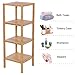 BEWISHOME Bamboo Bathroom Shelf - Adjustable - 4 Tier DIY Multifunctional Utility Storage Rack Plant Flower Stand Shelving Unit 13