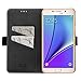 Galaxy Note 5 Case, Gebei Galaxy Note 5 Wallet Case Premium Leather Case (Card Holder) with Stand Flip for Samsung Galaxy Note 5 (Black)