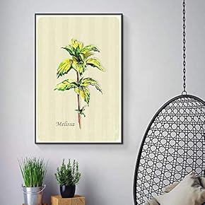 Floating Framed Canvas Wall Art for Living Room, Bedroom Vintage Green Plant Canvas Prints for Home Decoration Ready to Hang - 16x24 inches