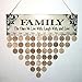 WINOMO Family Birthday Board Plaque DIY Hanging Wooden Birthday Reminder Calendar for Mom Dad Grandma Grandpa with 50pcs Round Discs