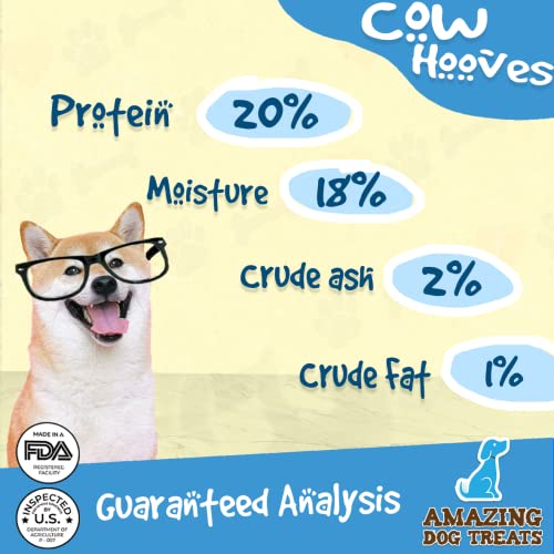 Acai Stuffed Cow Hooves (10 Count) Filled Cow Hooves Beef Hoof Dog