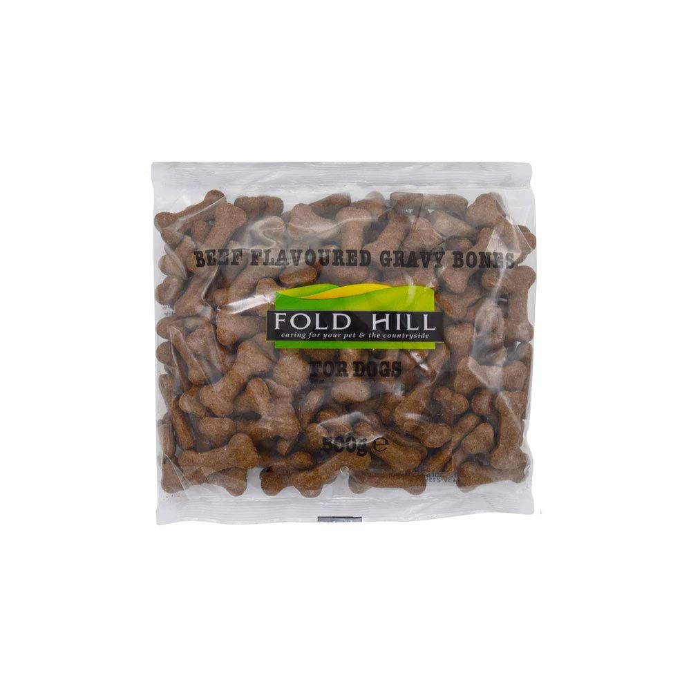 Fold Hill Dog Treats Gravy Bonibox Bones Biscuits Maintains Healthy Teeth 500g (1 Pack)
