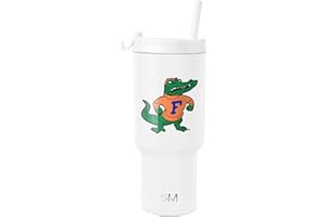 Simple Modern Officially Licensed Collegiate Florida Gators 30 oz Tumbler with Flip Lid and Straws | Insulated Cup Stainless Steel | Retro Vault Collection | University of Florida