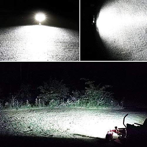 Led Pod, Viesyled 2PCS 4 Inch 120W 12800lm Spot & Flood Combo Driving Fog Off Light Waterproof Led Work Light Triple Rows Off-road Truck Car ATV UTV SUV Jeep Cabin Boat, 2 Years Warranty