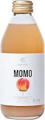 KIMINO Momo Peach Sparkling Juice - Yamanashi White Peach Hakuto Organic Cane Sugar, Vitamin C Potassium Hyogo Region Flavore
