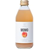 KIMINO Momo Peach Sparkling Juice - Yamanashi White Peach Hakuto Organic Cane Sugar, Vitamin C Potassium Hyogo Region Flavored Water, Made in Japan Whole Pressed - 8.45 Fl Oz