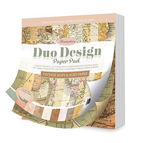 Hunkydory Crafts Duo Design Paper Pad - Vintage Maps & Aged Paper