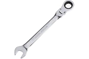 Pilida 17mm Ratcheting Wrench Metric Flex Head Ratch Wrench 12 Point Spanner 72 Teeth Chrome Vanadium Gear Combination Wrench