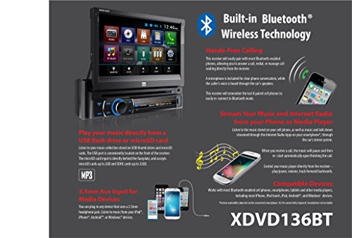image for Dual Electronics XDVD136BT Multimedia Retractable & Detachable 7-inch 