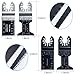 Wallfire 20PCS Oscillating Saw Blades, Metal/Wood Oscillating Multitool Set Quick Release Saw Blades