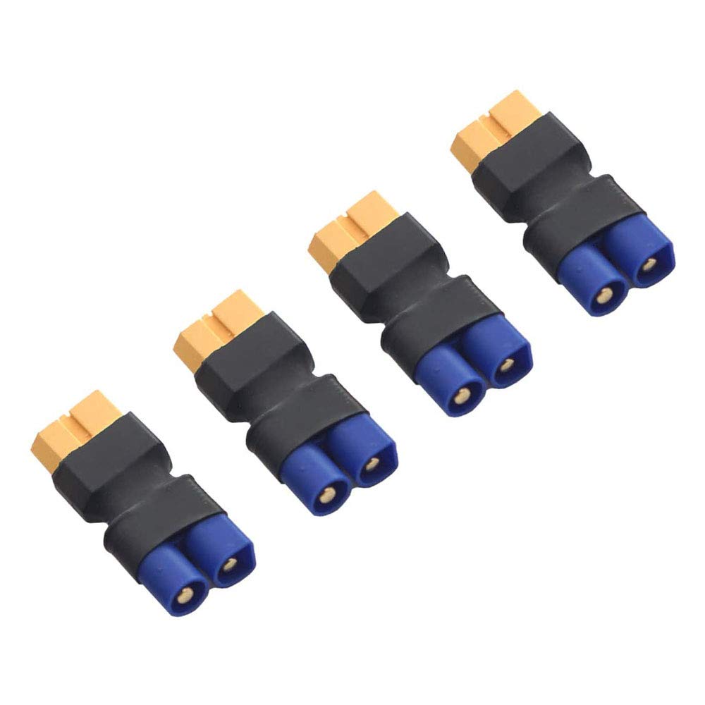 FLY RC XT60 Female to EC3 Male Connector Converter Adapter for RC Lipo Battery (4pcs/Lots）