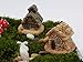 Ginsco 11pcs Fairy Garden Ancient World DIY Kit with Stone House Hedgehog Mushroom