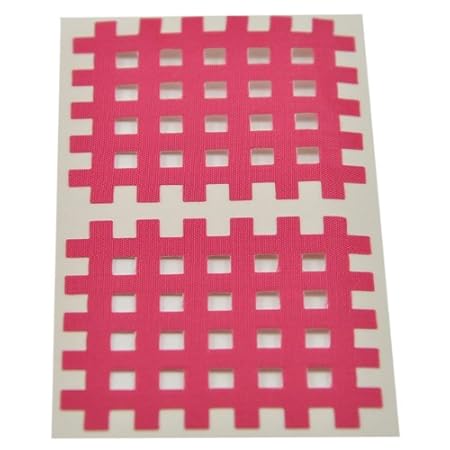 Ks Kinesiologie Gittertape 5,2 cm x 4,4 cm 20 Bögen in Pink, Cross Tape, Cross Patches