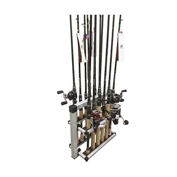 KastKing-Rack-em-up-Fishing-Rods-Holder-Portable-Aluminum-12-Fishing-Rod-Racks-Great-for-Storing-Fishing-Poles-on-Boat-Truck-RV-at-Home-or-in-Garage