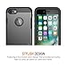 iPhone 7 Case, Trianium [Duranium Series] Heavy Duty Ultra Protective Cases Shock Absorption Hard Covers with Built-in Screen Protector+ Holster Belt Clip Kickstand for Apple iPhone 7 2016 -Gunmetal