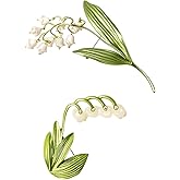 NOIAFZY 2PCS Classical Beauty Orchid Flower Brooches Vintage Plants Design Party Casual Brooch Pins for Women