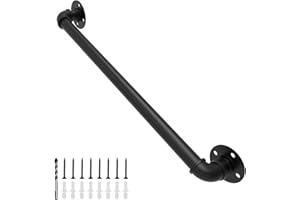 YEOOE 4FT Handrails for Indoor Stairs, Φ1.25″ Stair Railing Indoor with Matte Black Finish, Bar Foot Rail Kit for Stairs, Porch, Loft (4ft)