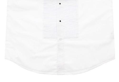Milani Men's Classic Fit Dress Shirt - Convertible Button/French Cuffs, Point Collar, 60% Cotton 40% Polyester - View #13