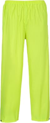 Portwest S441 Classic Rain Trousers Men's Waterproof Overtrousers Yellow L
