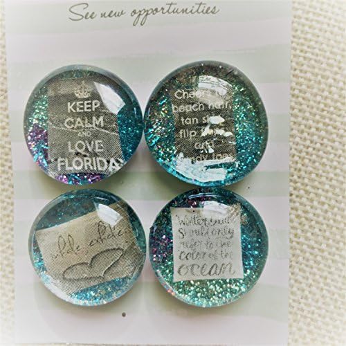Set of 4 Ultra Sparkle Beach Magnets