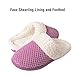 Women's Soft Gridding Coral Velvet Short Plush Lining Slip-on Memory Foam Clog Indoor Slippers (X-Large / 11-12 B(M) US, Purple)