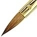 Pana Finest Pure Kolinsky Acrylic Nail Brush with Clear Acrylic Oval Crimped Handle Size 8