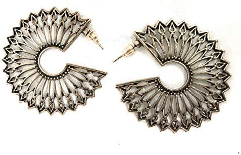 Solid Brass Hoop Earring/Tribal Brass Hoop Earring/Boho Hoop Earring/Brass Hoop Earring/Indian Jewelry