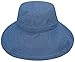 Simplicity Women's Cotton Summer Beach Sun Hat with Wide Fold-Up Brim Denim Blue
